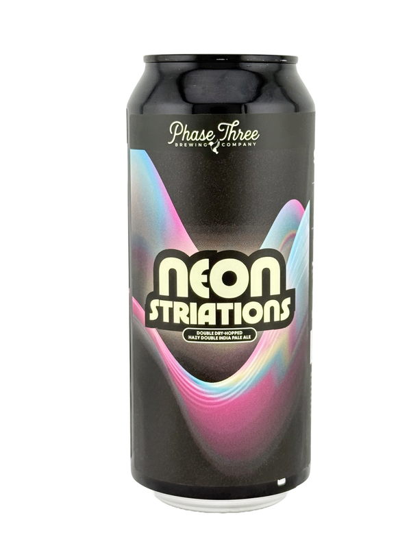 Phase Three Brewing: Neon Striations Hazy Double IPA - 16oz