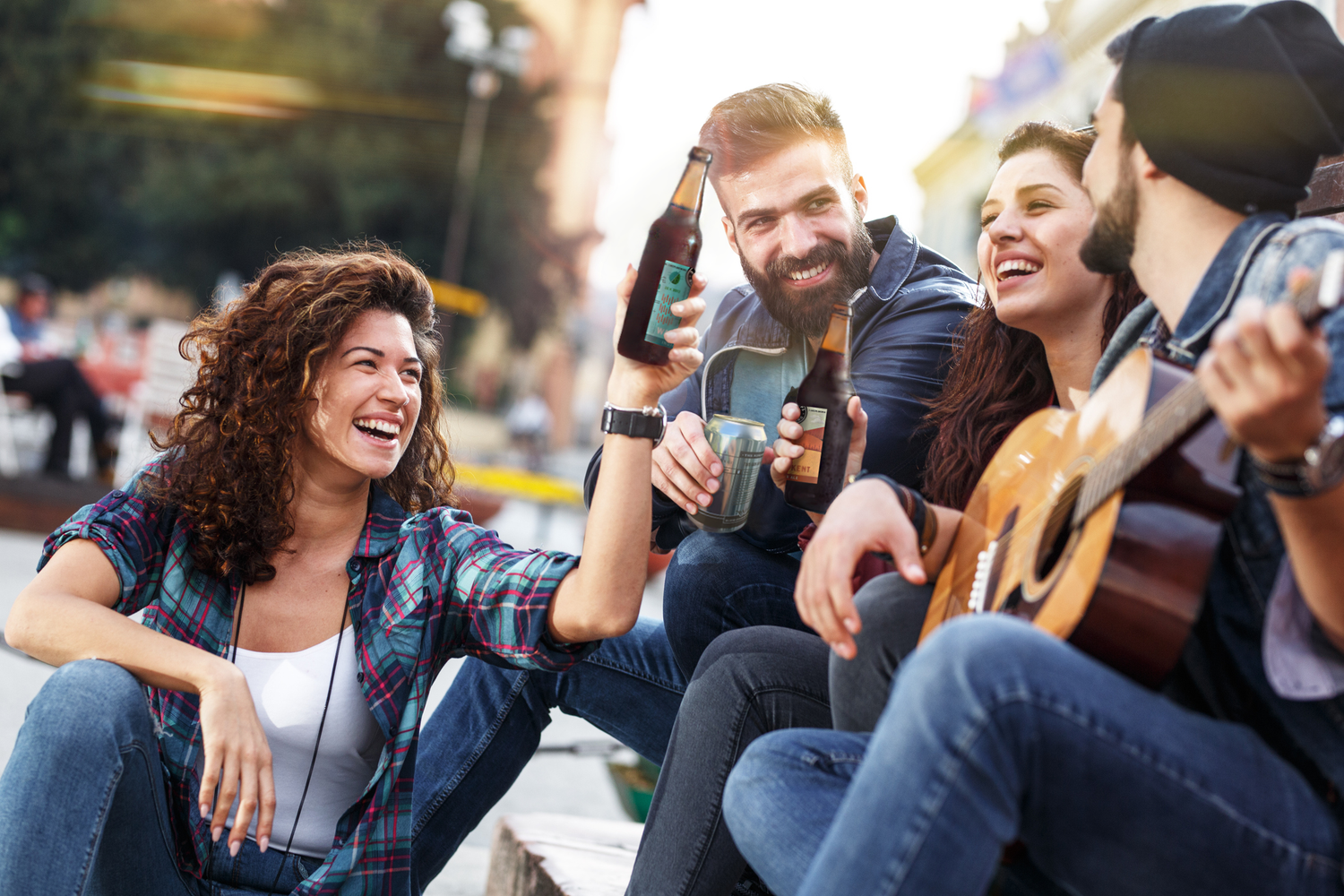 young people enjoying craft beer