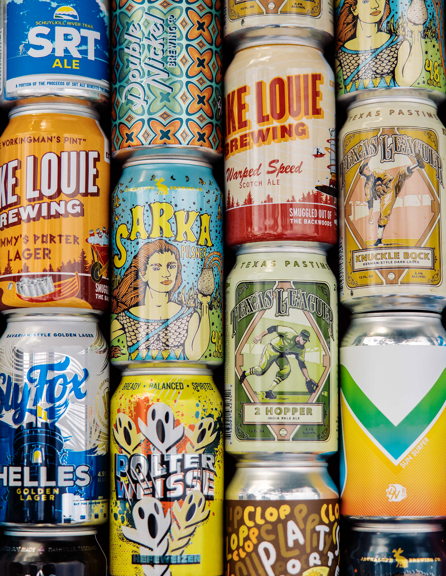 Beer Cans from Craft Breweries around the US