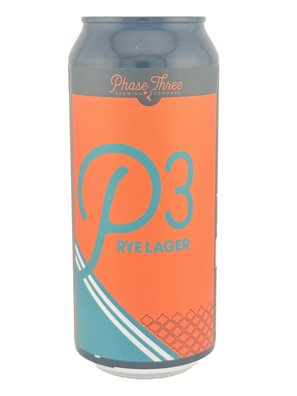 Phase Three Brewing: P3 Rye Lager - 16oz